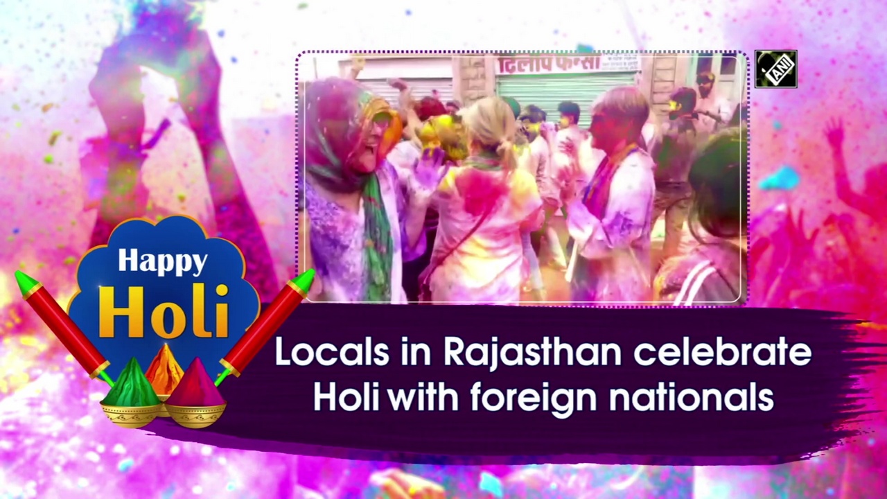 Locals in Rajasthan celebrate Holi with foreign nationals