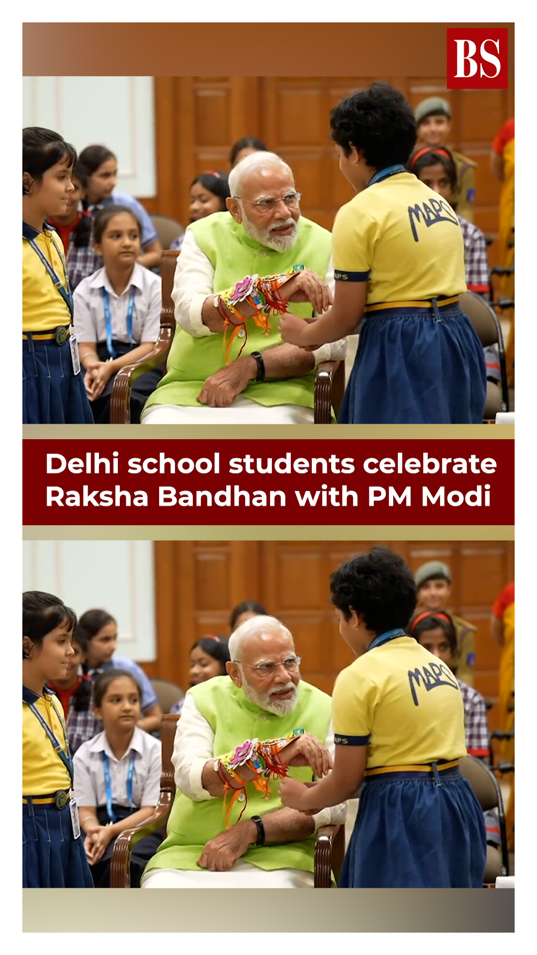 Watch Delhi school students celebrate Raksha Bandhan with PM