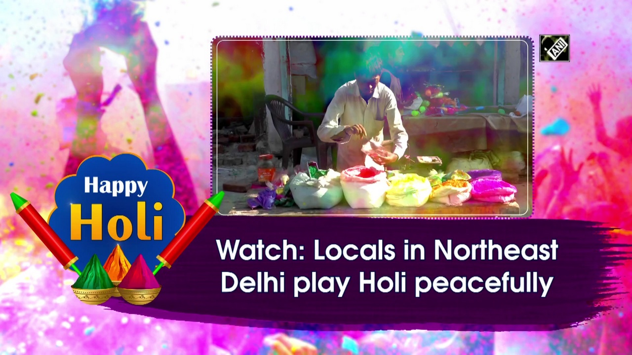 Watch: Locals in Northeast Delhi play Holi peacefully
