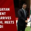 Watch: Paraguayan President Santiago Pena arrives in Delhi, meets PM Modi