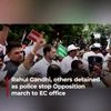 Rahul Gandhi, others detained as police stop Opposition march to EC office