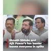 Watch: Eknath Shinde and Ajit Pawar's fun banter leaves everyone in splits